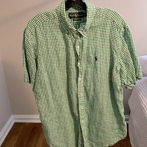 Ralph Lauren Classic - Linen - XL - Green and White